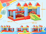 Kids Bounce Castle Inflatable Trampoline Slide Pool Basket for Kids Age 3-10, 3 x 2.75 x 2.1m T3398P348064