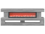 Electric Fireplace Grey Sonoma 150 x 21 x 77 cm Engineered wood 8020837