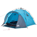 ZNTS Camping Tent Dome 3-Person Blue Quick Release 4004227