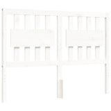 Bed Frame without Mattress White Double Solid Wood Pine 3192402
