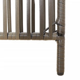 Room Divider 5 Panels Grey Poly Rattan 365398