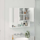 Mirror Cabinet High Gloss White 59 x 17 x 55 cm Engineered Wood 883368