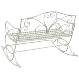 Garden Bench Antique White Steel 42038699