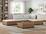 4 pcs Rattan Lounge Set with Cushions GENDT Natural Rattan 3429844