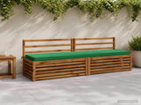 2-Piece Bench Cushions SOEST 2 pcs 100% Polyester Green 950107