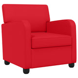 Armchair Red Faux Leather 42043431