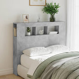 LED Headboard Concrete Grey 120x18.5x103.5 cm Engineered Wood 837340