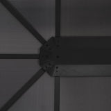 Gazebo with Curtain Aluminium 4x3x2.6 m Black 44642