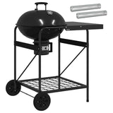 Charcoal Grill with Smoker Tubes 91 x 71 x 107 cm Steel Black 3443024
