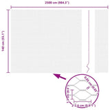 Hexagon Fence Silver 1.4 x 25 m Galvanised steel 42005689