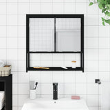 Bathroom Mirror Cabinet Black 60x16x60 cm Engineered Wood 842421