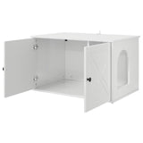 Cat House Gloss White 85 x 55 x 50 cm Engineered Wood 8000729