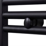Black Bathroom Central Heating Towel Rail Radiator Straight 500x764mm 141905