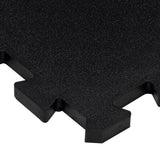 Rubber Floor Tiles 16 pcs Black 16 mm 30x30 cm 155671