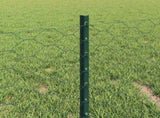 Hexagonal Fence with Post 10 x 0.4 m PVC-Coated Steel Green 3336667