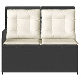 Garden Bench Black Poly Rattan 3394449