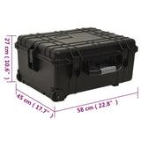 Wheeled Flight Case Black 58x45x27 cm PP 51797