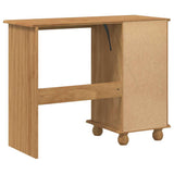 Writing Desk ASKIM Brown 95 x 40 x 75 cm Solid Pine Wood 4105448