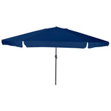 Garden Parasol 394 x 394 x 248 cm Polyester and Steel Azurblau 42003643