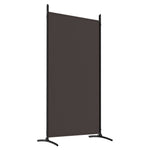 ZNTS 4-Panel Room Divider Brown 346x180 cm Fabric 350263