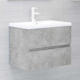 ZNTS Bathroom Furniture Set Concrete Grey Engineered Wood 3071679