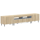 5 Piece LED TV Cabinet Sonoma Oak Engineered Wood 3416515
