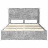 Bed Frame with Storage and Headboard Concrete Grey 150 x 200 cm 3414016