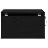Wall-mounted Bedside Cabinet 2 pcs Black Oak 50 x 36 x 30 cm 863083