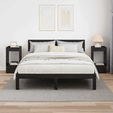 End Table 2 pcs Black Oak 30 x 30 x 56 cm Engineered Wood 890931