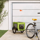 Pet Bike Trailer Green and Black Oxford Fabric and Iron 93927