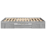 Bed Frame without Mattress Grey Sonoma 120x200 cm Engineered Wood 3295483