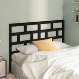 Bed Headboard Black 156x4x100 cm Solid Wood Pine 814203