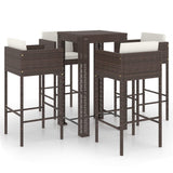 Garden Bar Set Brown, Cream white PE rattan, steel Medium 3095383