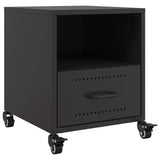 Bedside Cabinets 2 pcs Black 36x39x43.5 cm Steel 846705