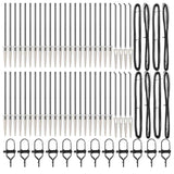 Ground Spike Fence Post 52 pcs Grey Powder-Coated Steel 3350182
