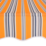 ZNTS Manual Retractable Awning 300 cm Yellow and Blue Stripes 43228
