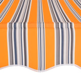 ZNTS Manual Retractable Awning 300 cm Yellow and Blue Stripes 43228
