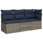 Garden Sofa 8 pcs Grey and beige 172 x 62 x 69 cm Poly rattan 366165
