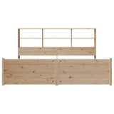 Bookcase Bed without Mattress 200x200cm Solid Wood Pine 3322479