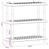 Shelving Unit 3-Tier 100 x 40 x 96 cm PP White 8011746