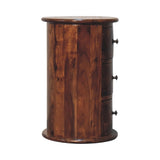 3 Drawer Chestnut Sheesham Drum IN3449