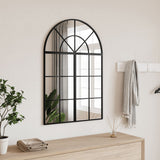 Wall Mirror Black 60x90 cm Arch Iron 3200605