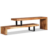 TV Stand Unique natural wood grain Solid Acacia Wood Medium 244583
