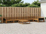 Outdoor Sofa Set 7 pcs Natural Solid Acacia Wood 3382612
