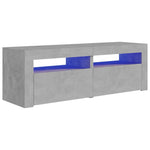 ZNTS TV Cabinet with LED Lights Concrete Grey 120x35x40 cm 804359