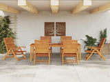 Garden Dining Set Folding 7 pcs Brown Solid Acacia Wood 3375634