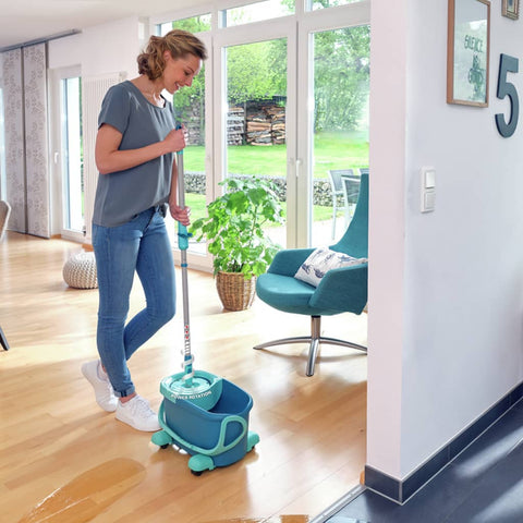ZNTS Leifheit Disc Floor Mop Set Clean Twist Ergo Mobile 433472