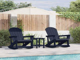 Garden Lounge Set 3 pcs Navy Blue HDPE 3335839