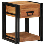ZNTS Nightstands 2 pack 40x40x50 cm Solid Acacia Wood 4016705