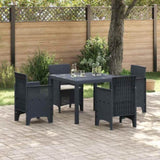 Garden Dining Set 5 pcs Anthracite Polypropylene 3378536